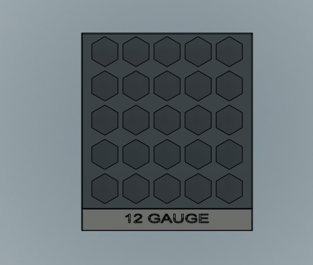 12 GA Shot Shell Reloading Block 25 Shot Durable High Strength Plastic