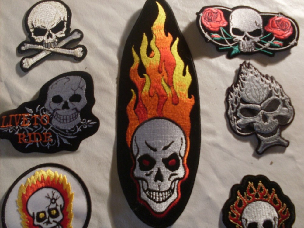 Motorcycle Biker Patch Collectors set 7 Patches embroidery