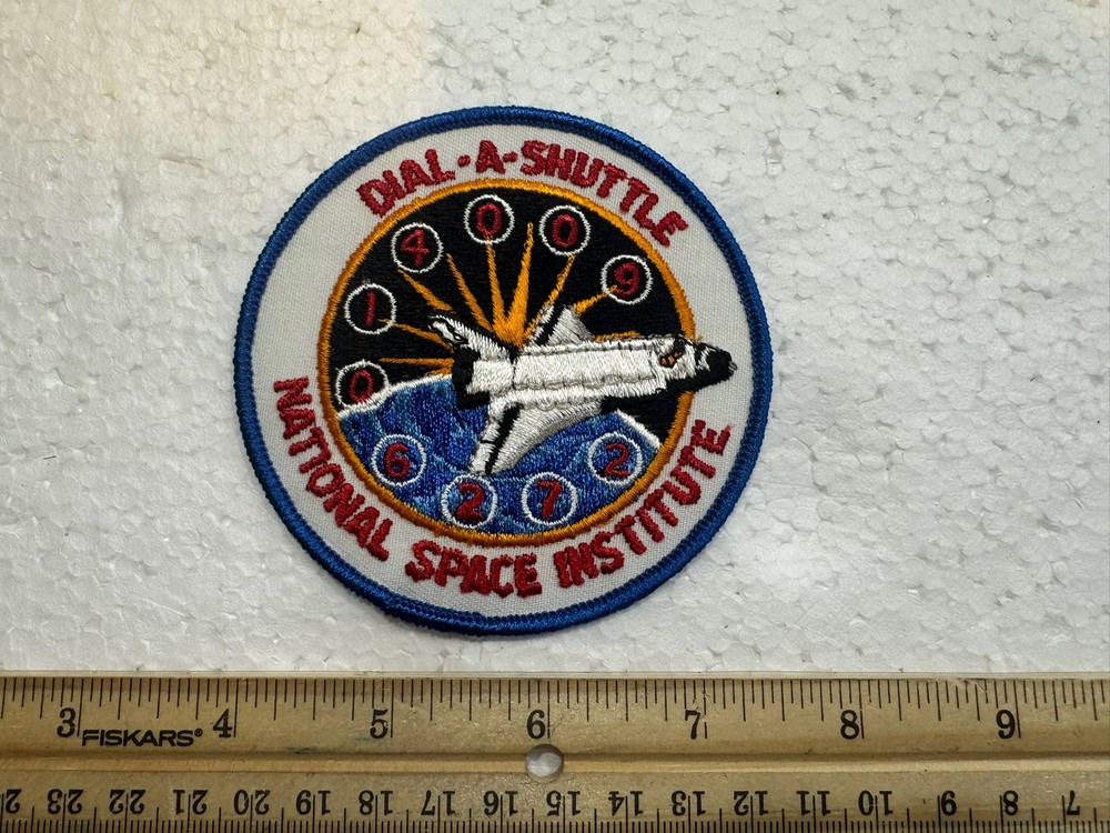 Vintage Space Shuttle Patch- National Space Institute Dial-A-Shuttle