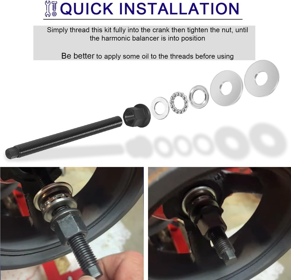 For GM LS LT Engines 55114 Harmonic Balancer Puller and Installation Tool Set