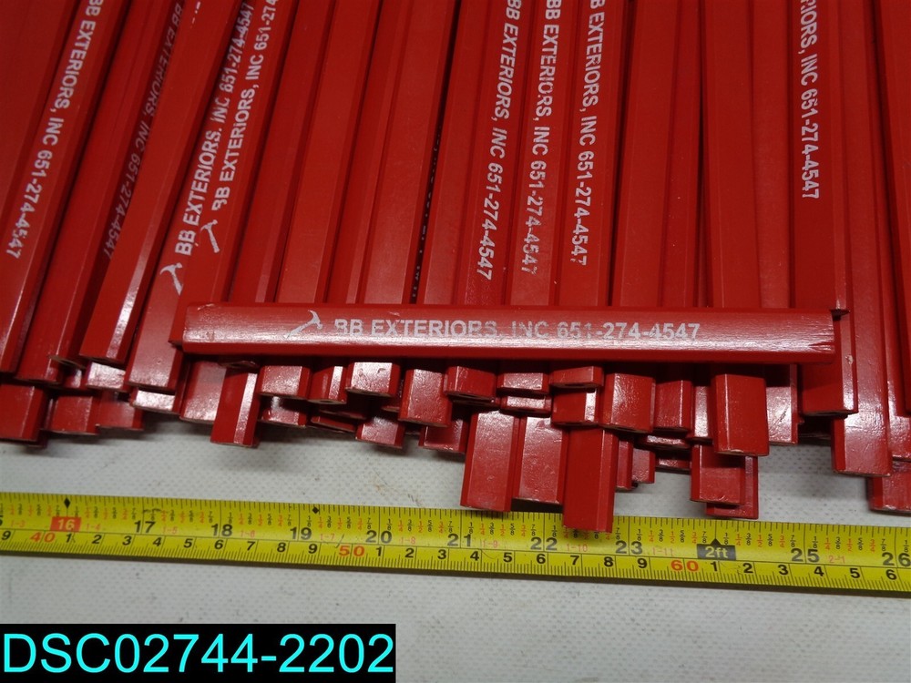 QTY=108: 7" RED Carpenters Pencil