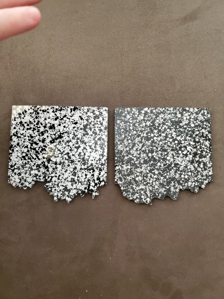 Handmade Resin Speckled Black/White 2pack Coasters