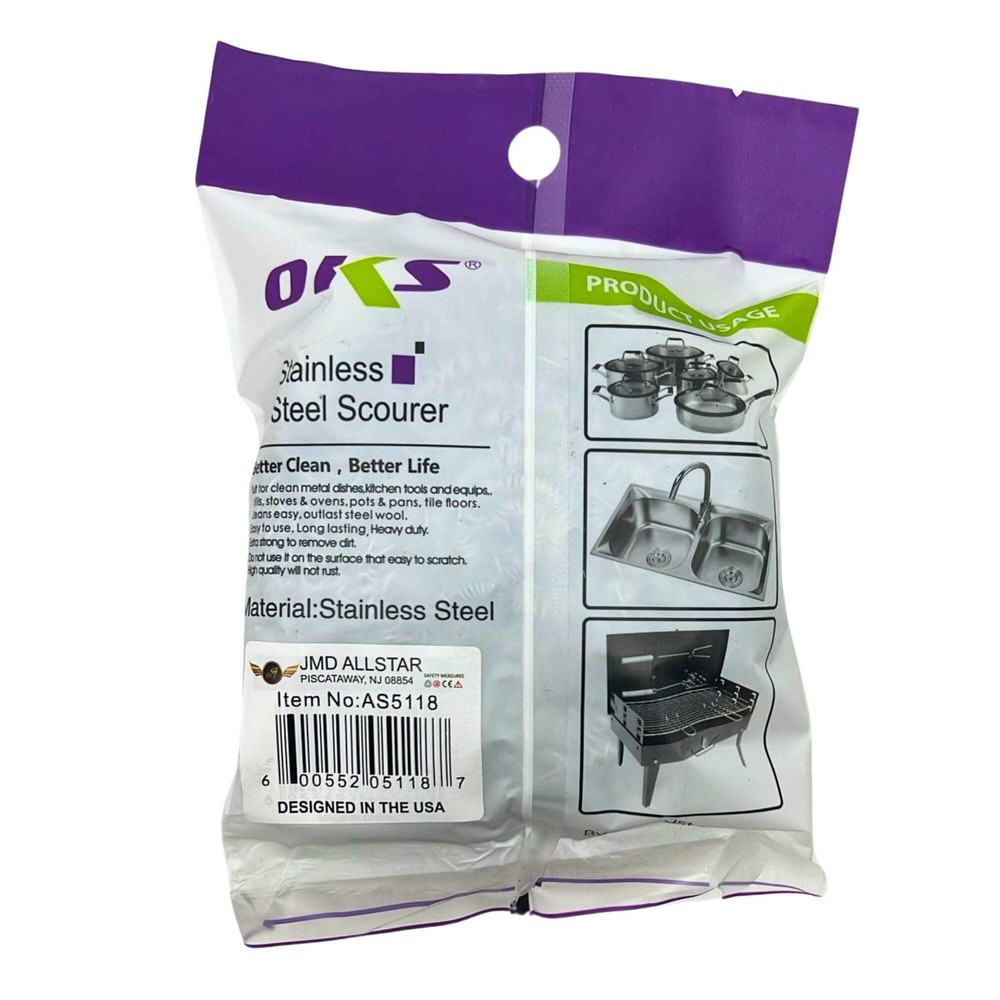 1.25 oz Stainless Steel Scrub: 1 Pack