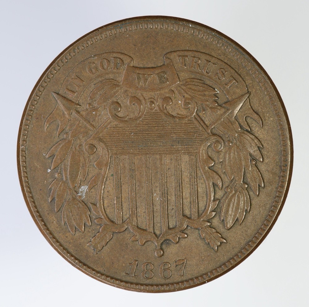 1867 TWO CENT PIECE 2C DETAILS (B2089)