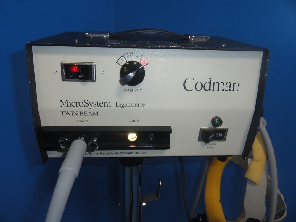 Codman Microsystem Twin Beam Light Source & FO Rotary Headlight ~ 6490