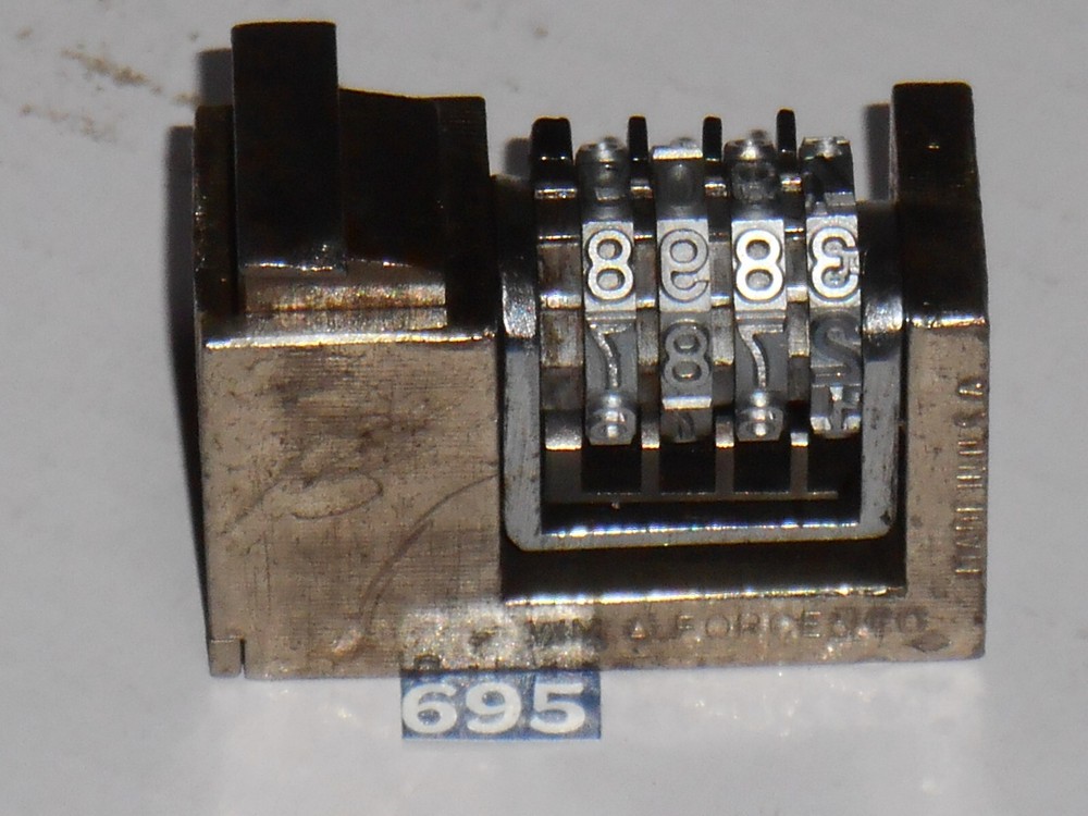 WMA | REVERSE letterpress numbering machine | 695