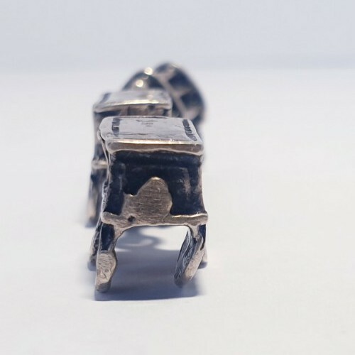 Vintage Solid Silver Italian made miniature of a Train Chain. Read Description!