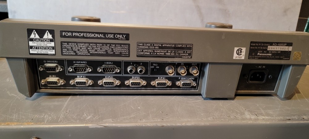 Panasonic AG-A850P Edit Controller - USED