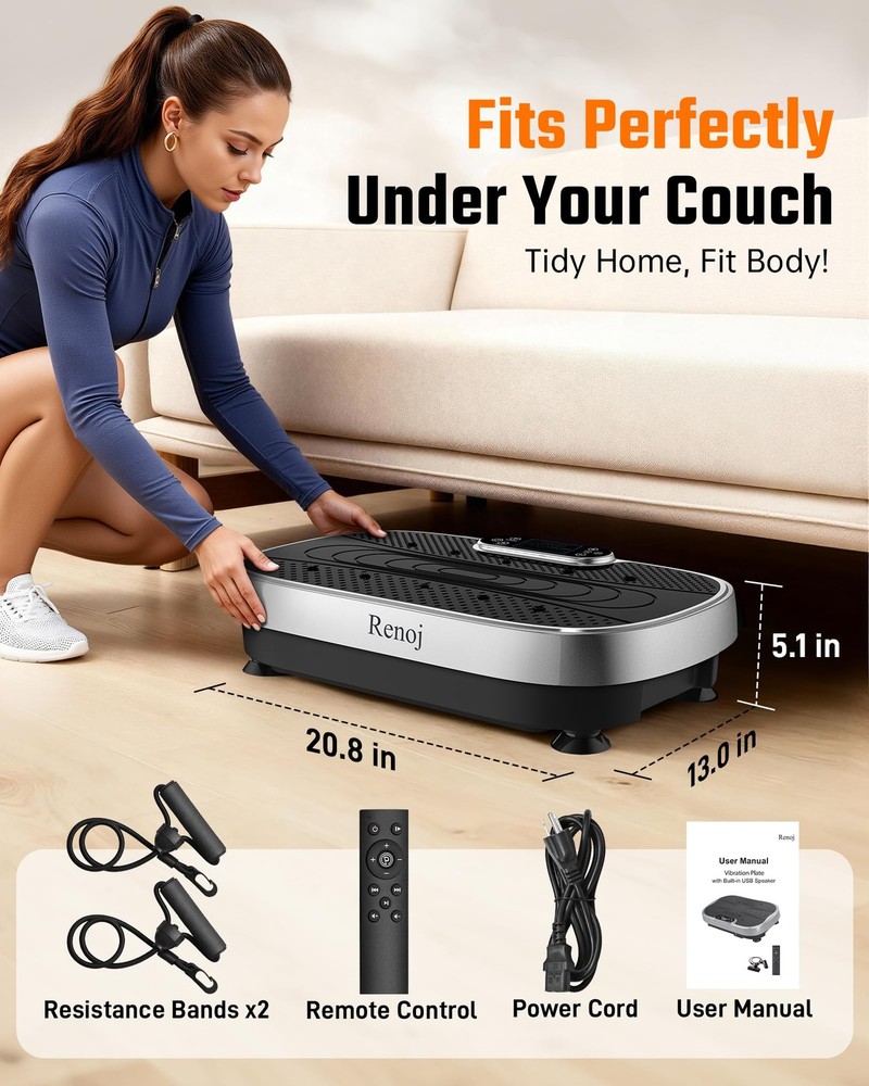 Vibration Plate Exercise Machine for Weight Loss and Lymphatic Drainage - 330...