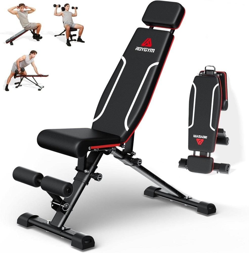 Versatile Folding Workout Bench, 880 lbs Capacity - Enhanced Comfort & Stability