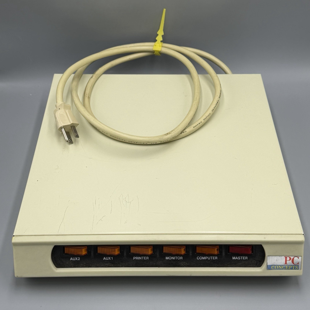 PC Concepts Model PC-006 Power Tap 8501 Surge Protector 5 Plug