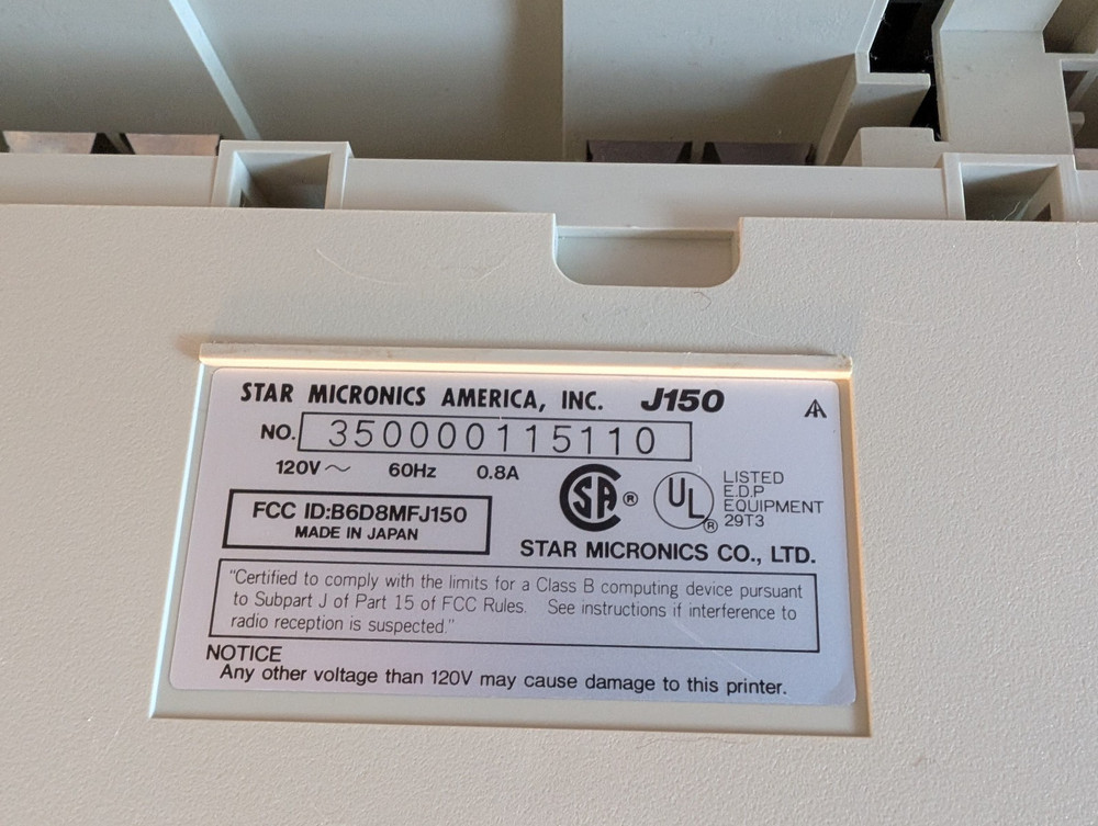 Star NX-1000 II dot matrix printer - tested working