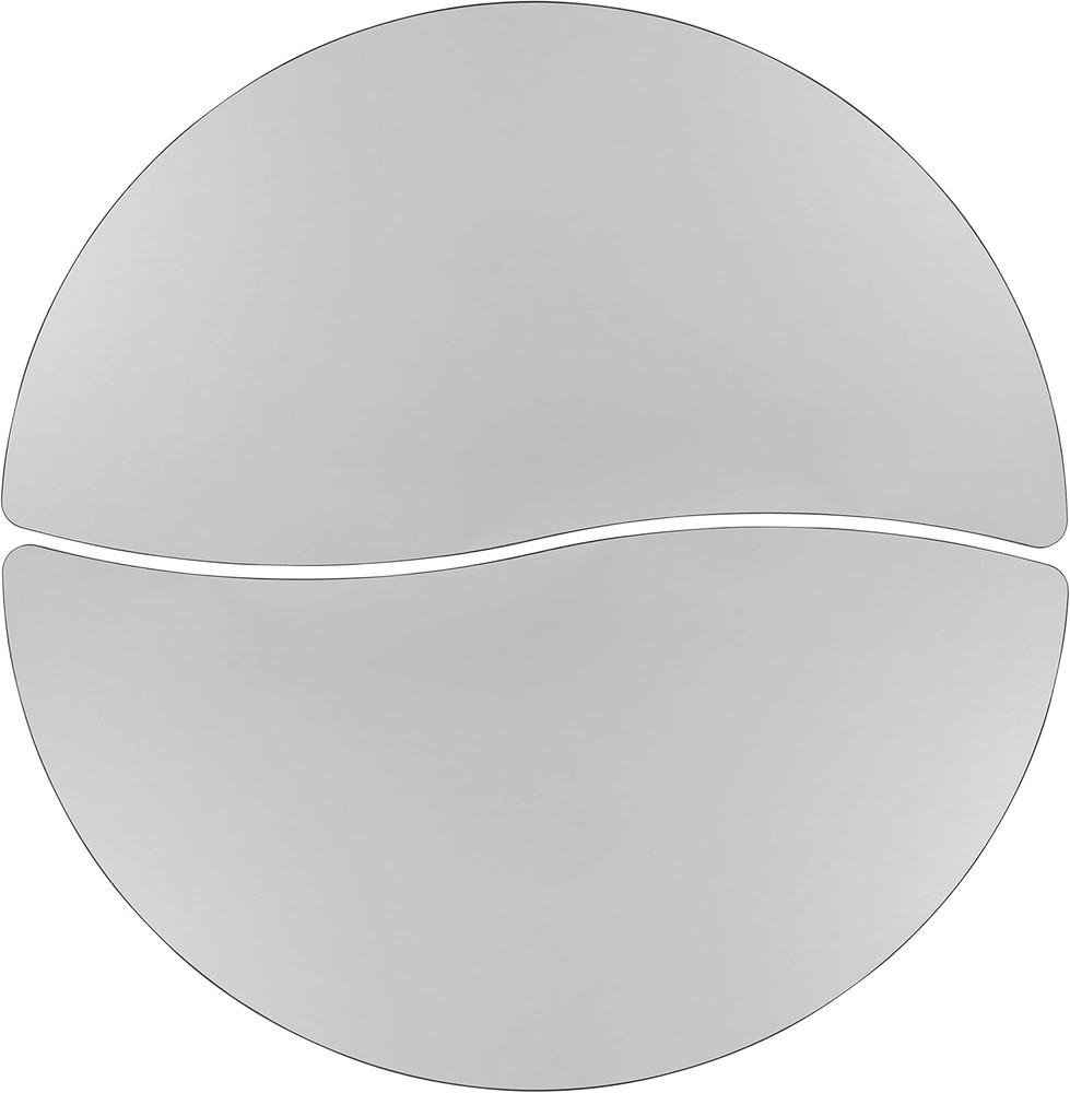 Emmy 60" Circle Wave Flexible Grey Thermal Activity Table Set with Adjustable Le