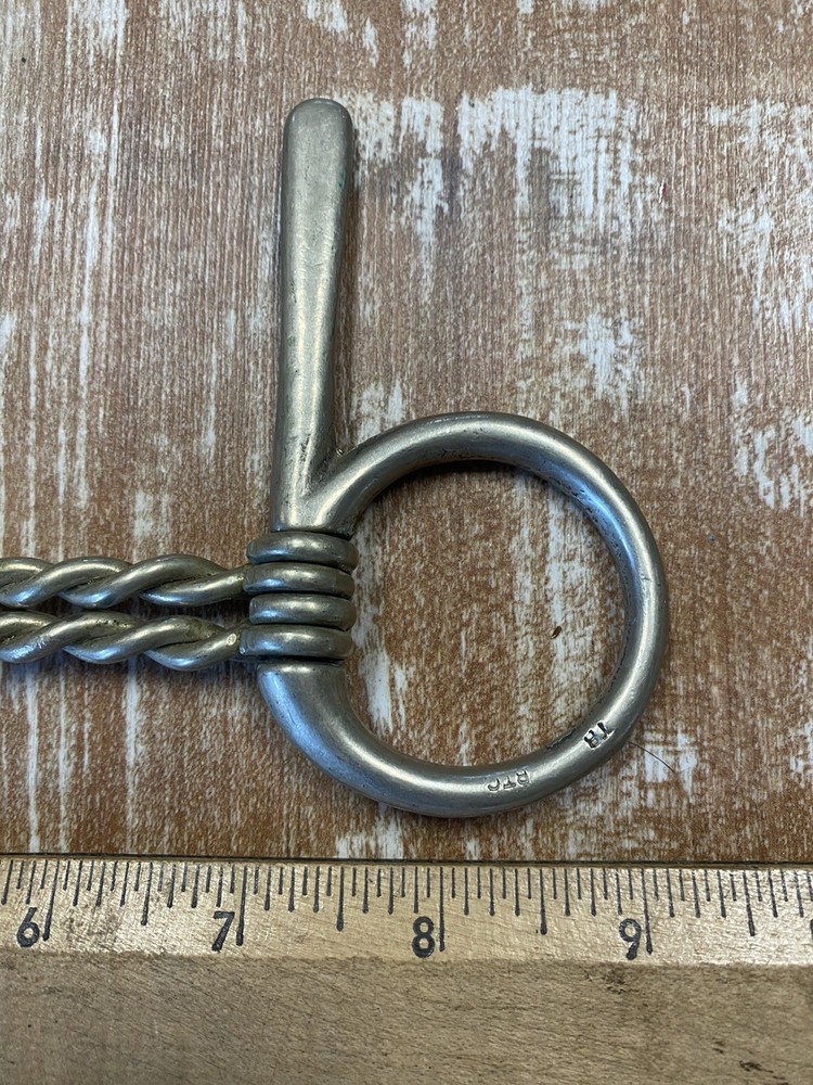 Western Horse Bit Snaffle Stainless Marked TB BTC