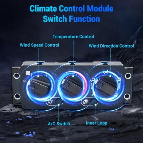 Climate Control Module Switch 70826280, Tempeature Control Panel Compatible