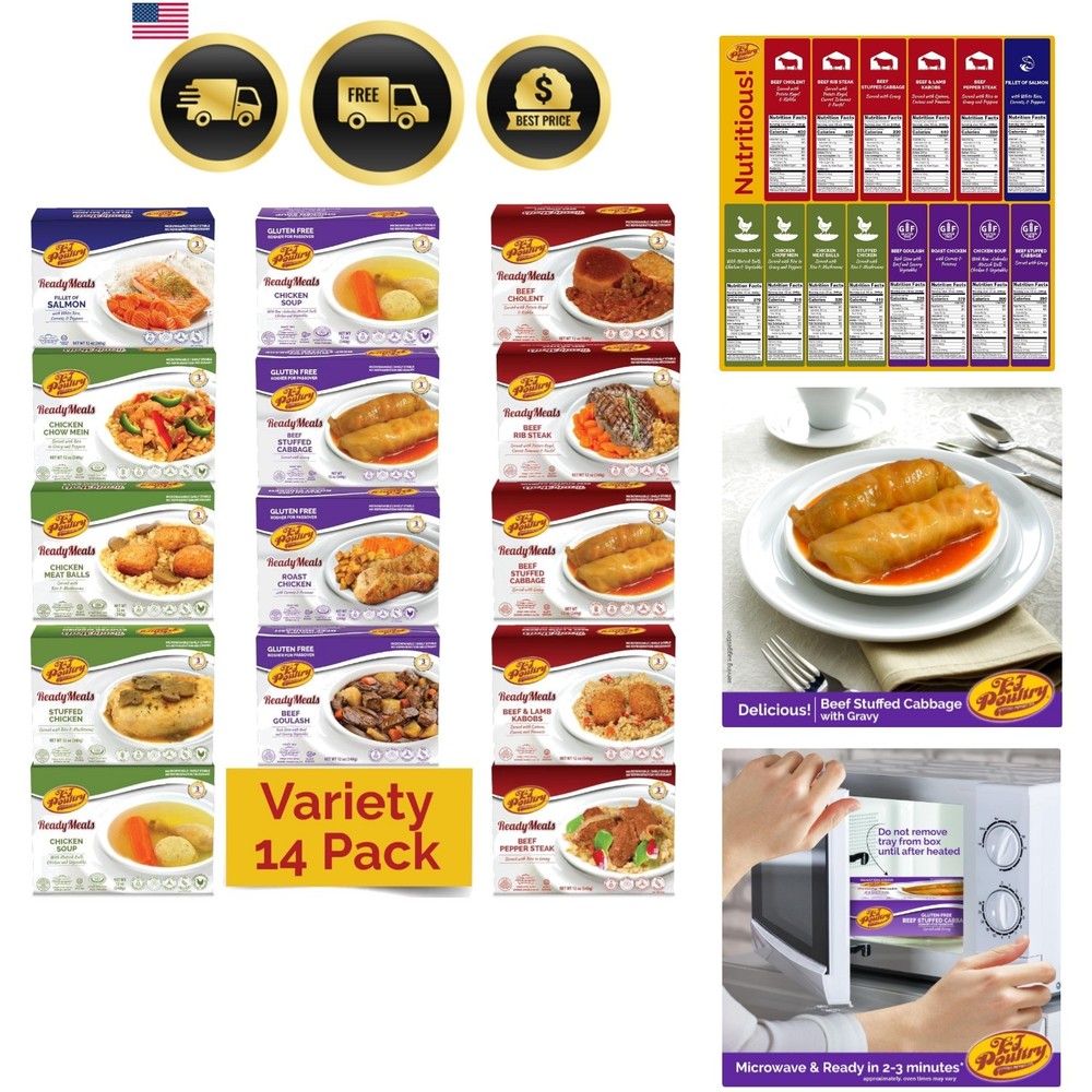 Kosher Ready Meals Chicken Beef Salmon Pack Fully Cooked Shelf Stable
