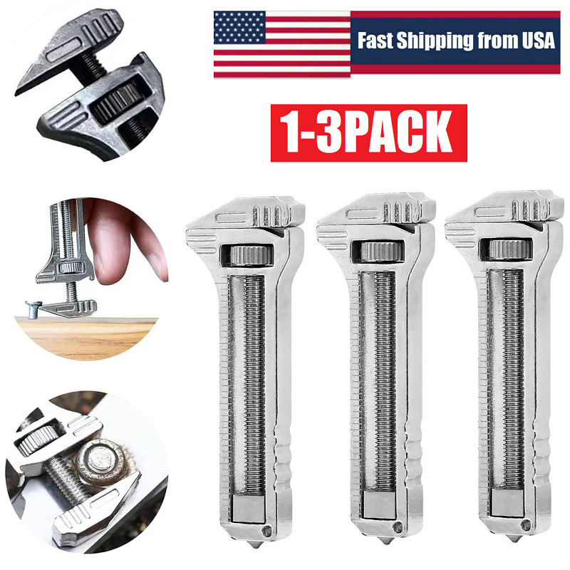 3Pcs Compact Titanium Multitool Alloy Everyday Multi Functional Wrench Spanner