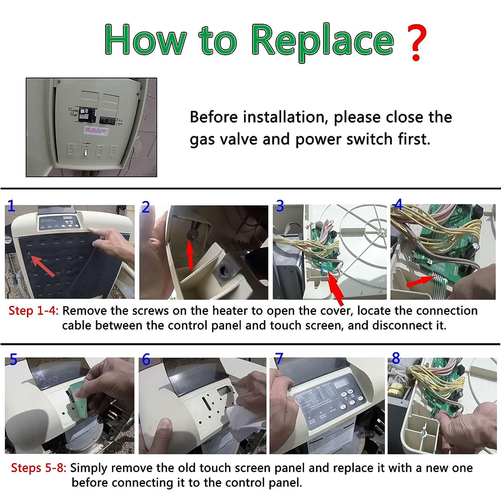 Membrane Switch Replacement For Pentair Pool Heater 472610Z&Sta-Rite 42002-0029Z