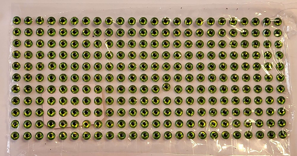 3D Chartreuse eyes 4mm