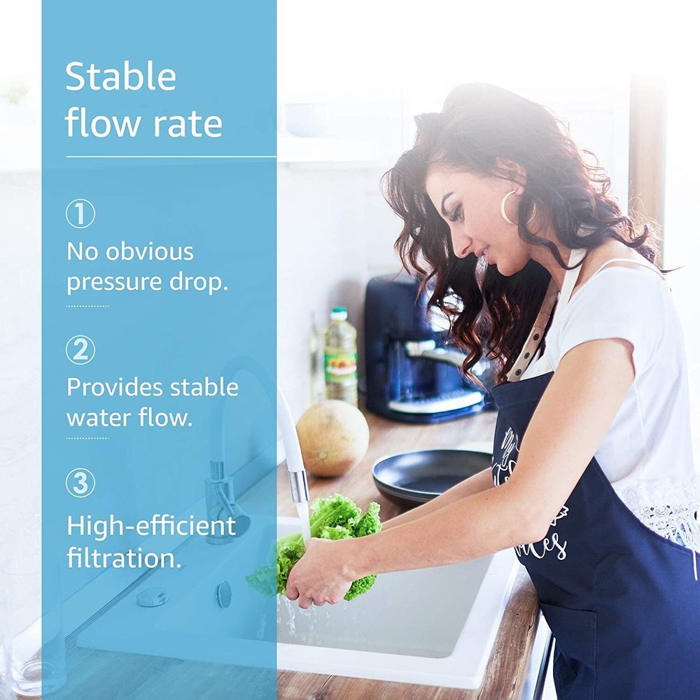 AQUA CREST 3US-AF01 Under Sink Water Filter, NSF 42 Certified Replacement, (6)