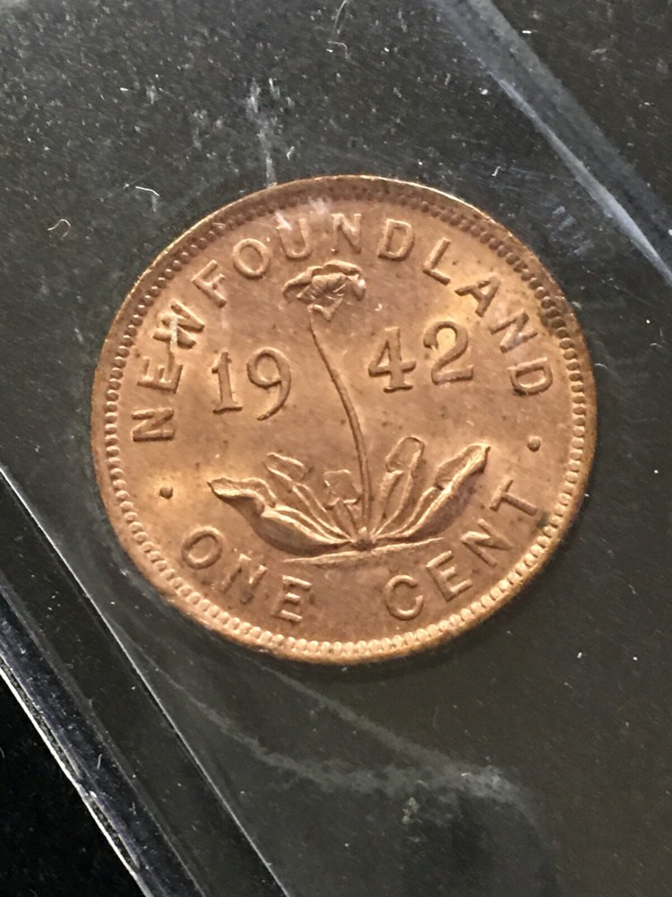 1942 ICCS Graded Newfoundland, Small One Cent, **MS-64**