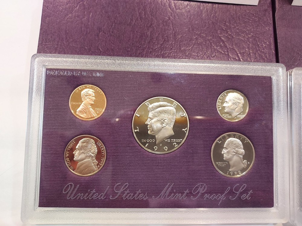 2 1992 United States Mint Proof Set Sets