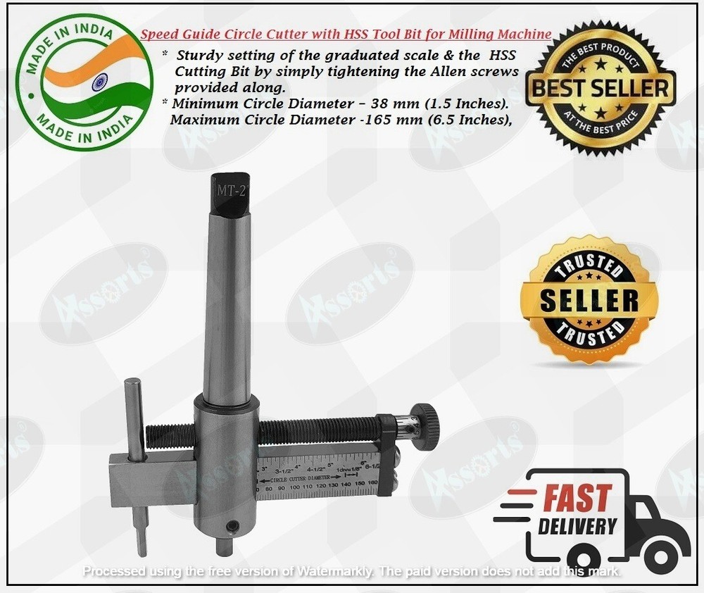 New Speed Guide Circle Cutter with HSS Tool Bit for Milling Machine Hand Tools