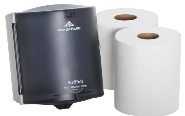 GP PRO SofPull Centerpull Paper Towel Dispenser Smoke 58205