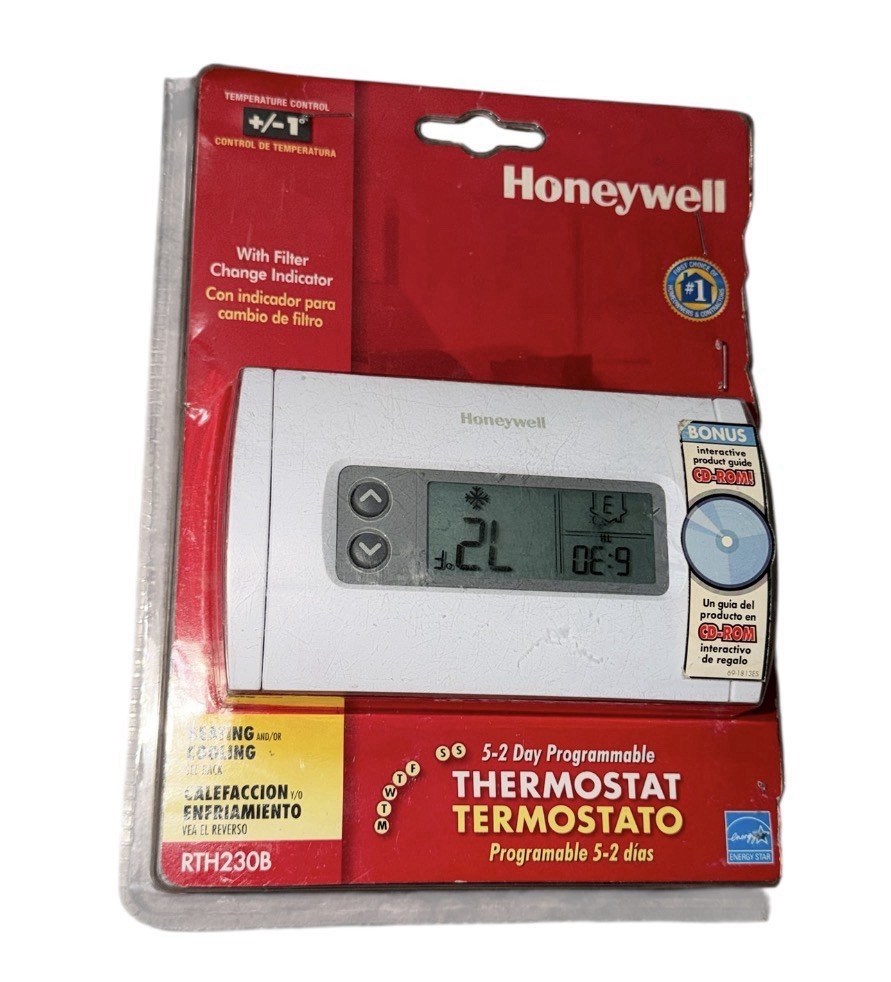 Honeywell RTH230B 5-2 Day Programmable Thermostat Open Box Complete