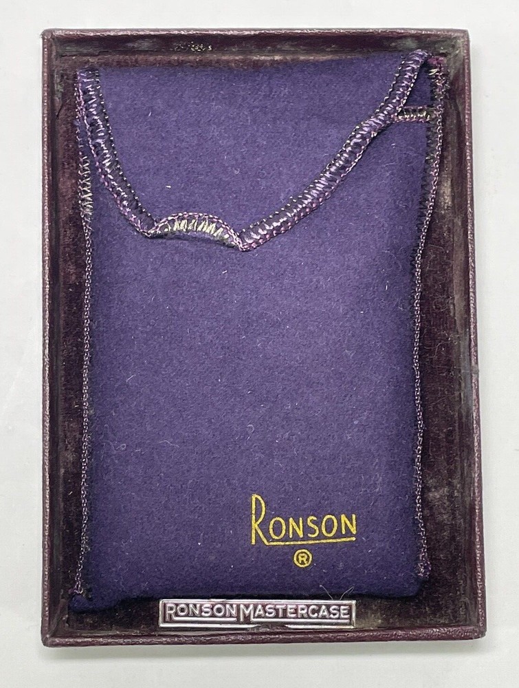 RONSON MASTERCASE CIGARETTE CASE AND LIGHTER - ORIGINAL BOX - CIRCA 1955