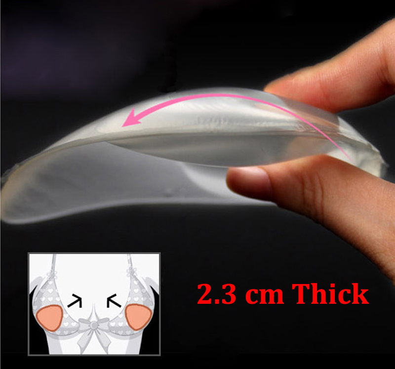 Pair Soft Bikini Bra Insert/Silicone Triangle Pads Enhancer/Swimsuit Push-up NT
