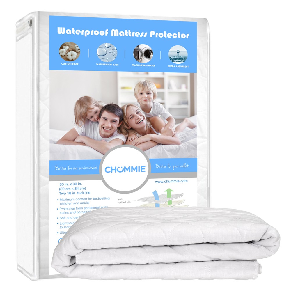 Chummie Quilted Waterproof Bedding Protector For Bedwetting Children and Adults