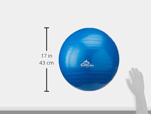 Black Mountain Products Static Strength Exercise Stability Ball with Pump,...