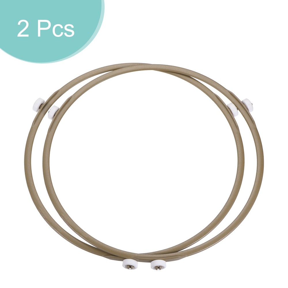 Microwave Oven Turntable Support Circle Glass Plate Roller Bracket Brown 2Pcs