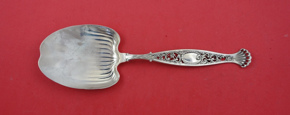 Hyperion by Whiting Sterling Silver Waffle Server w/ pierced handle 8 3/4"