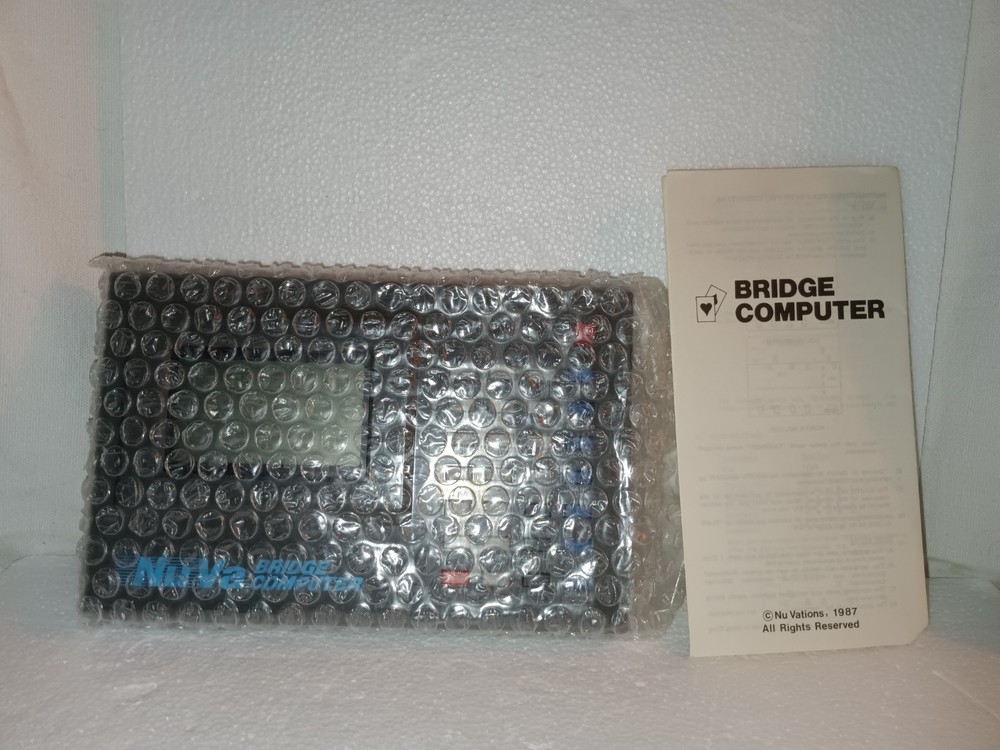 Vintage 1987 NUVA Bridge Computer NV-211 Electronic Hand Held Game Tested