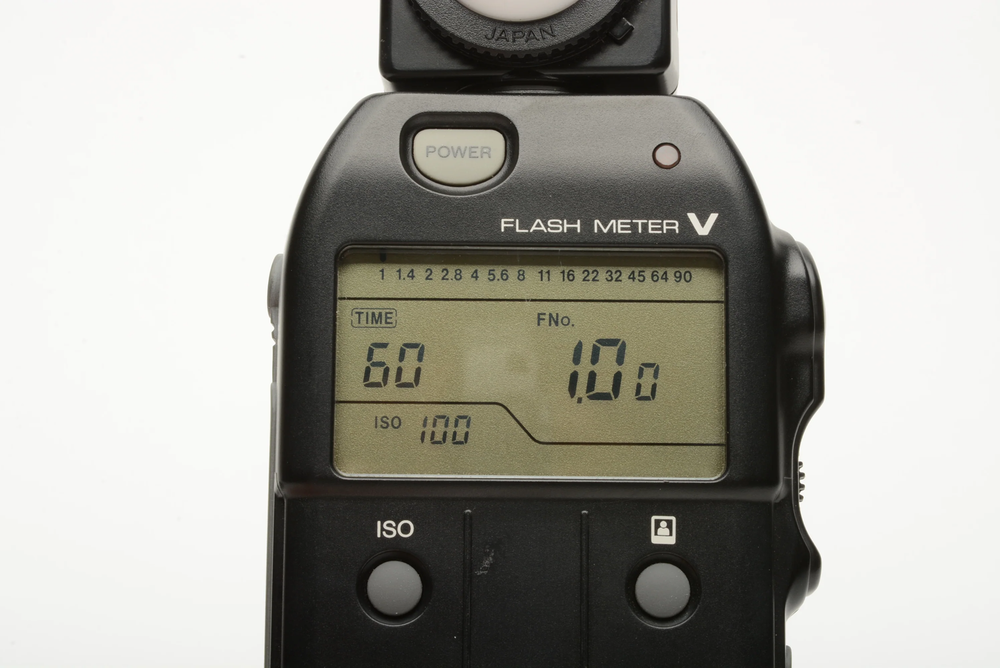 Minolta Flashmeter V Digital digital light meter, case, + flat dffuser