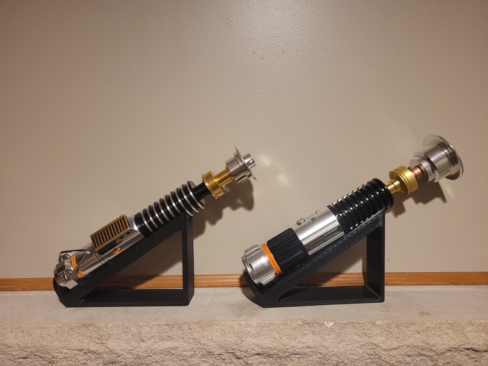 Tilted Lightsaber Hilt Display Stand Black