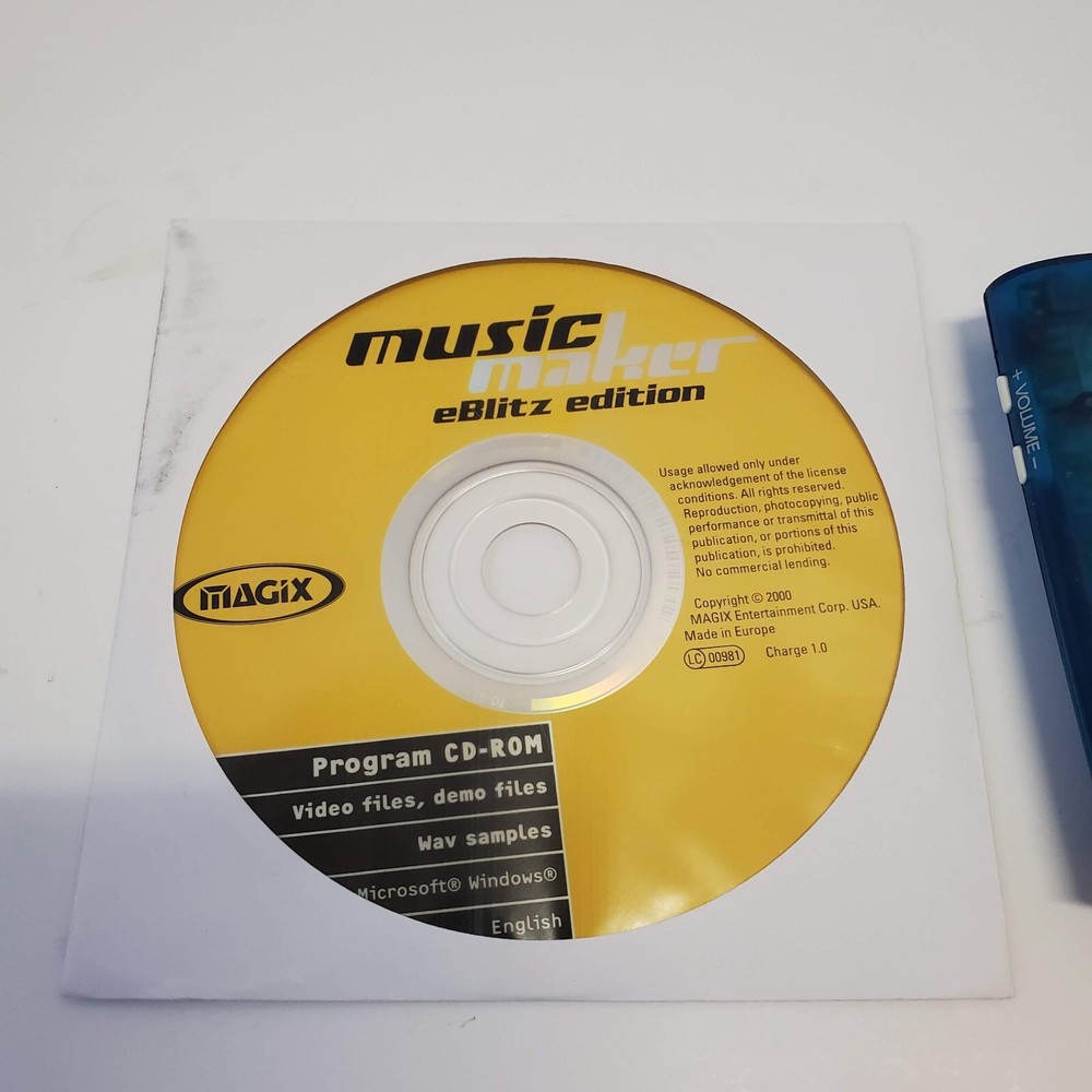 Magix Music Maker eBlitz Edition CD-Rom with MP3 Player