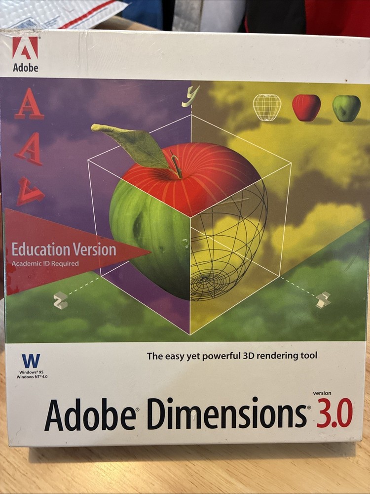 ADOBE Dimensions 3.0 Software Retail Version Windows *NEW/sealed