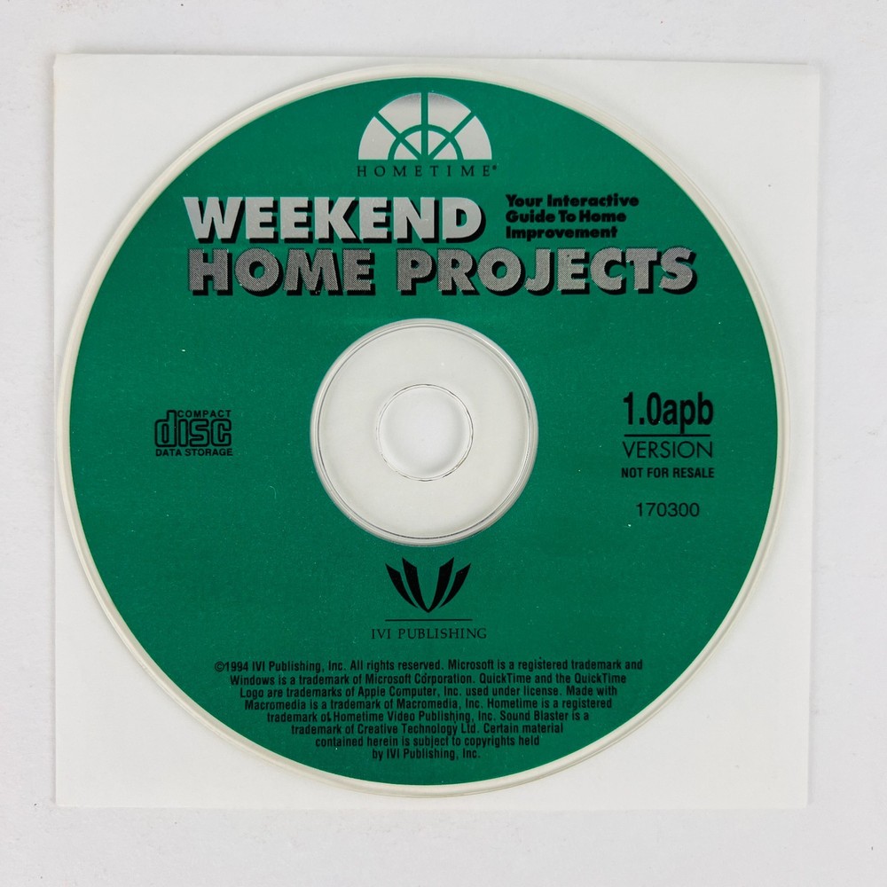 Home Time Weekend Home Projects PC CD Software