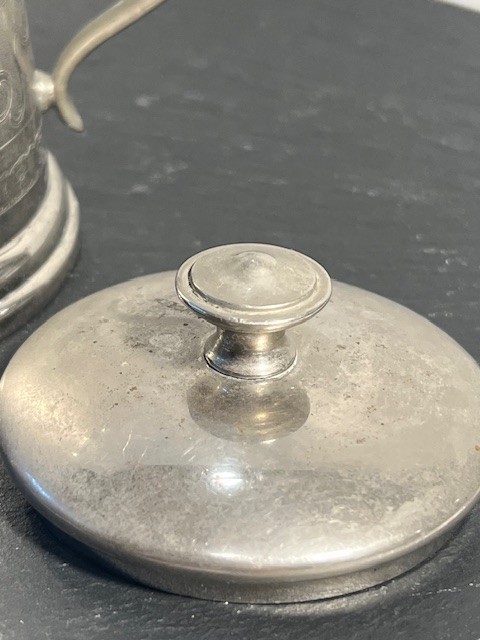 Vtg. Sugar bowl Silver Plated covered Engraved double handle
