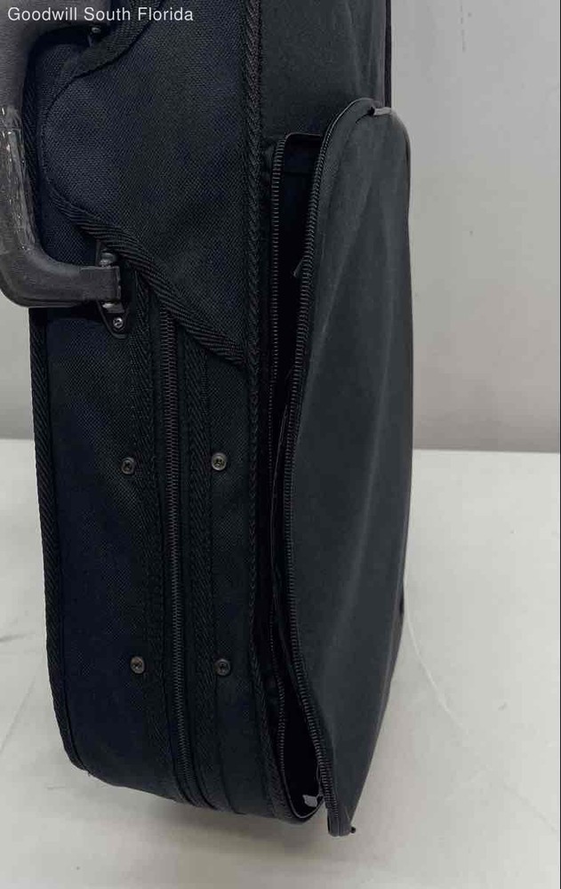 Black Solid Fabric Handle Zipper Storage Musical Instrument Violin Case