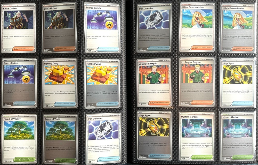 Mega Evolution Pokemon TCG Base Set with Reverse & EX - 254 Cards with Binder