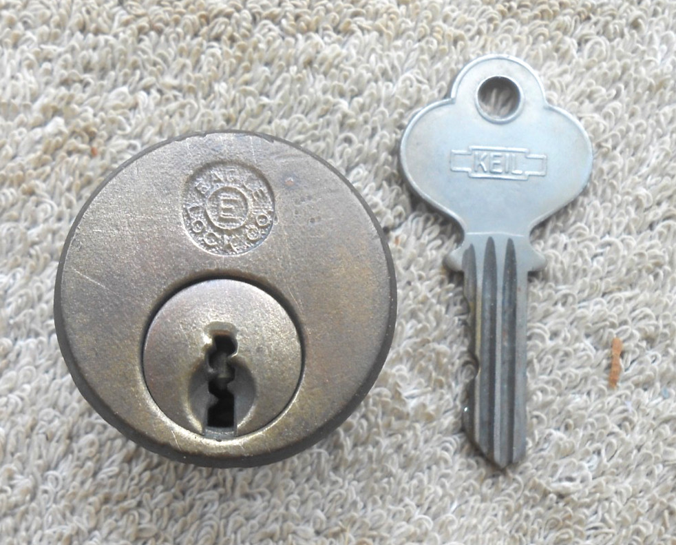 Vintage original EAGLE Mortise Cylinder with 1 key