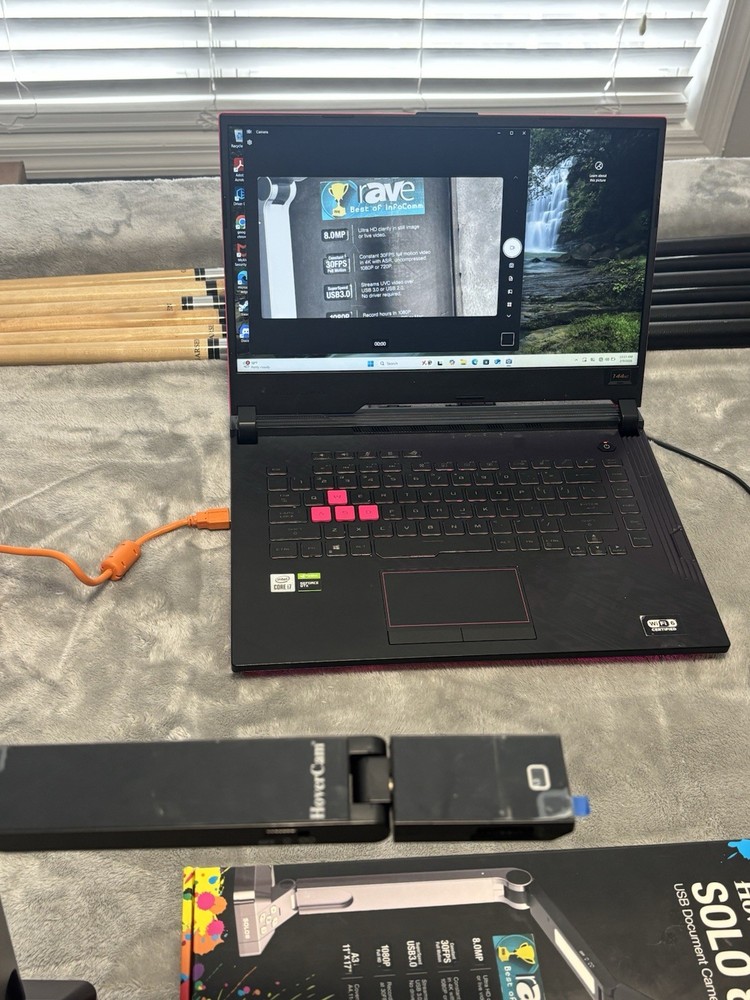 HoverCam Solo 8 USB Document Camera Presentation Equipment with USB Cable & Mat