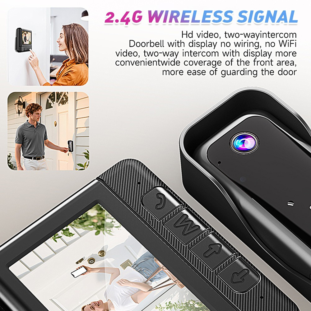KEPEAK Wireless Doorbell Camera Black
