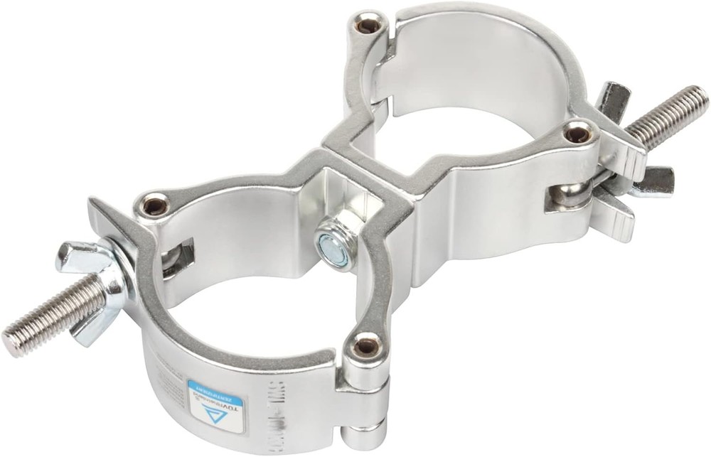 4 Pack 2" Swivel Lighting Truss Clamp,Double DJ Light Coupler Silver