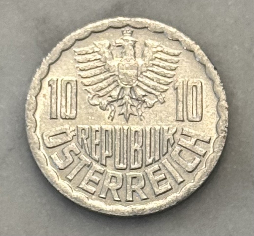 1987 Austria 10 Groschen - AU - About Uncirculated