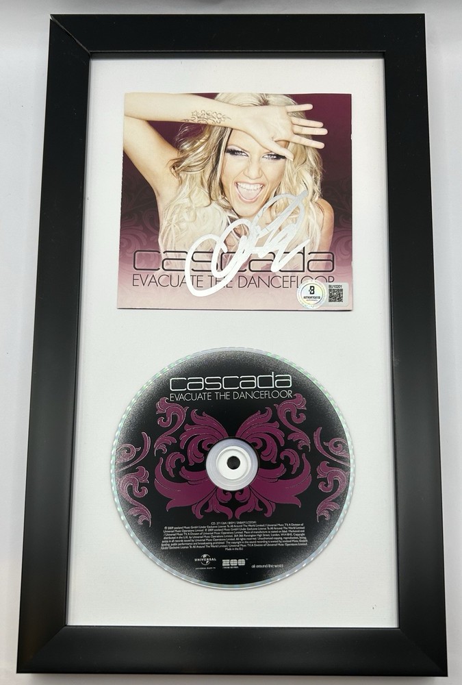 CASCADA SIGNED EVACUATE THE DANCE FLOOR CD W/FRAME RARE - BECKETT COA